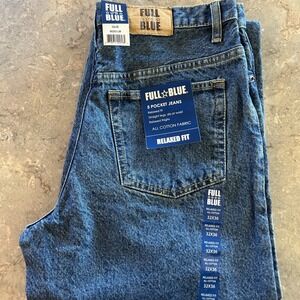 Full Blue Men's Relaxed  Fit 5-Pocket Jeans 32/36